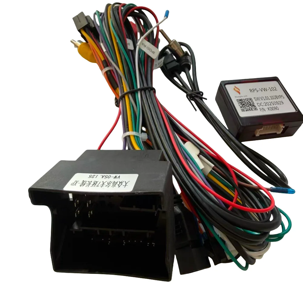 Canbus Box PR5-VW-102/ RZ-VW58 Extension Cable For VW Volkswagen Golf 7/5/6Passat B6 B7 Sharan Caddy 16 Pin Android 2 Din Radio