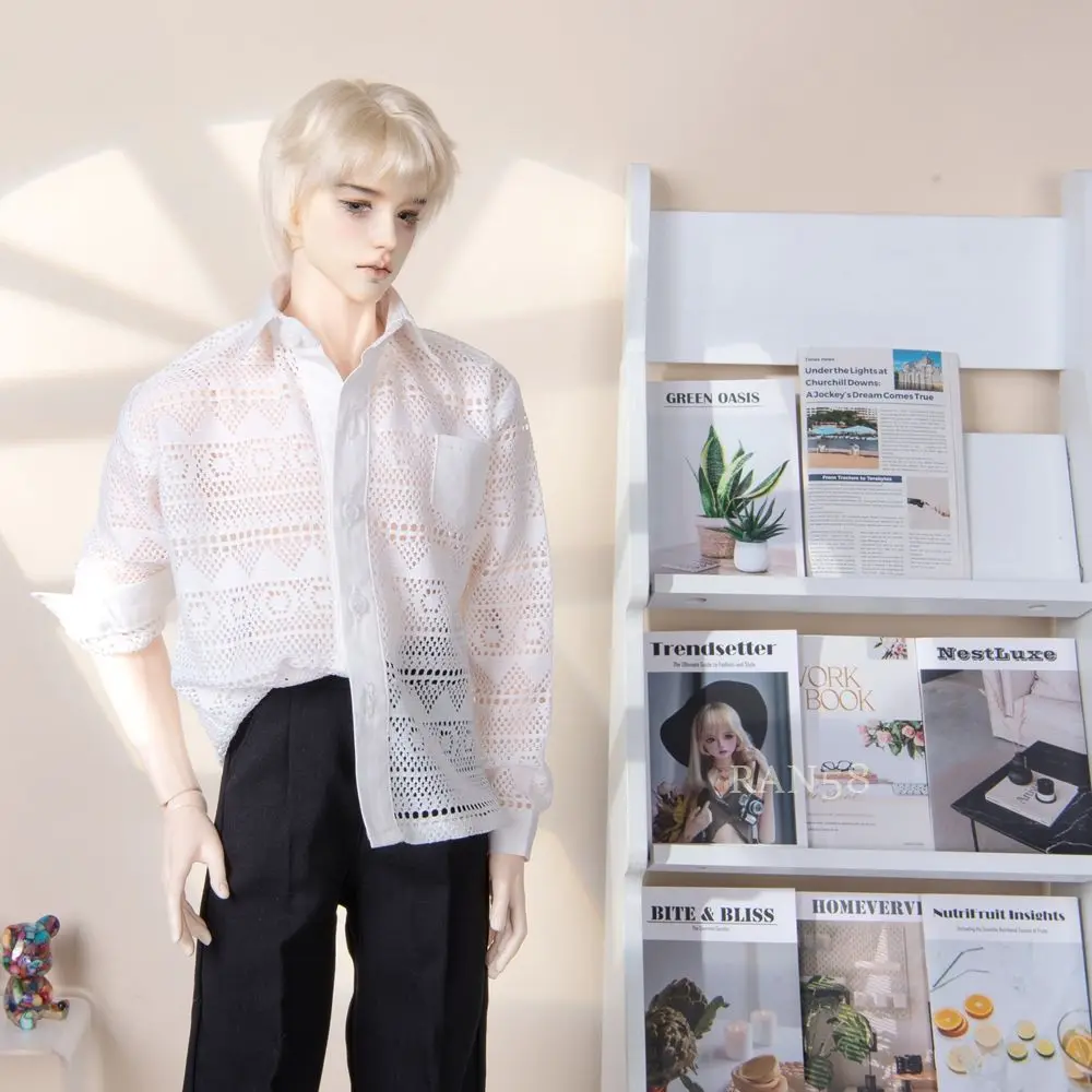 เสื้อผ้าตุ๊กตาใหม่ ขนาด 1/4 1/3 สำหรับตุ๊กตา BJD ชาย ขนาด 45/75 ซม. เสื้อแขนยาวแบบโปร่ง สำหรับแต่งตัว ของเล่นเสริมบ้านตุ๊กตา ไม่มีตุ๊กตา