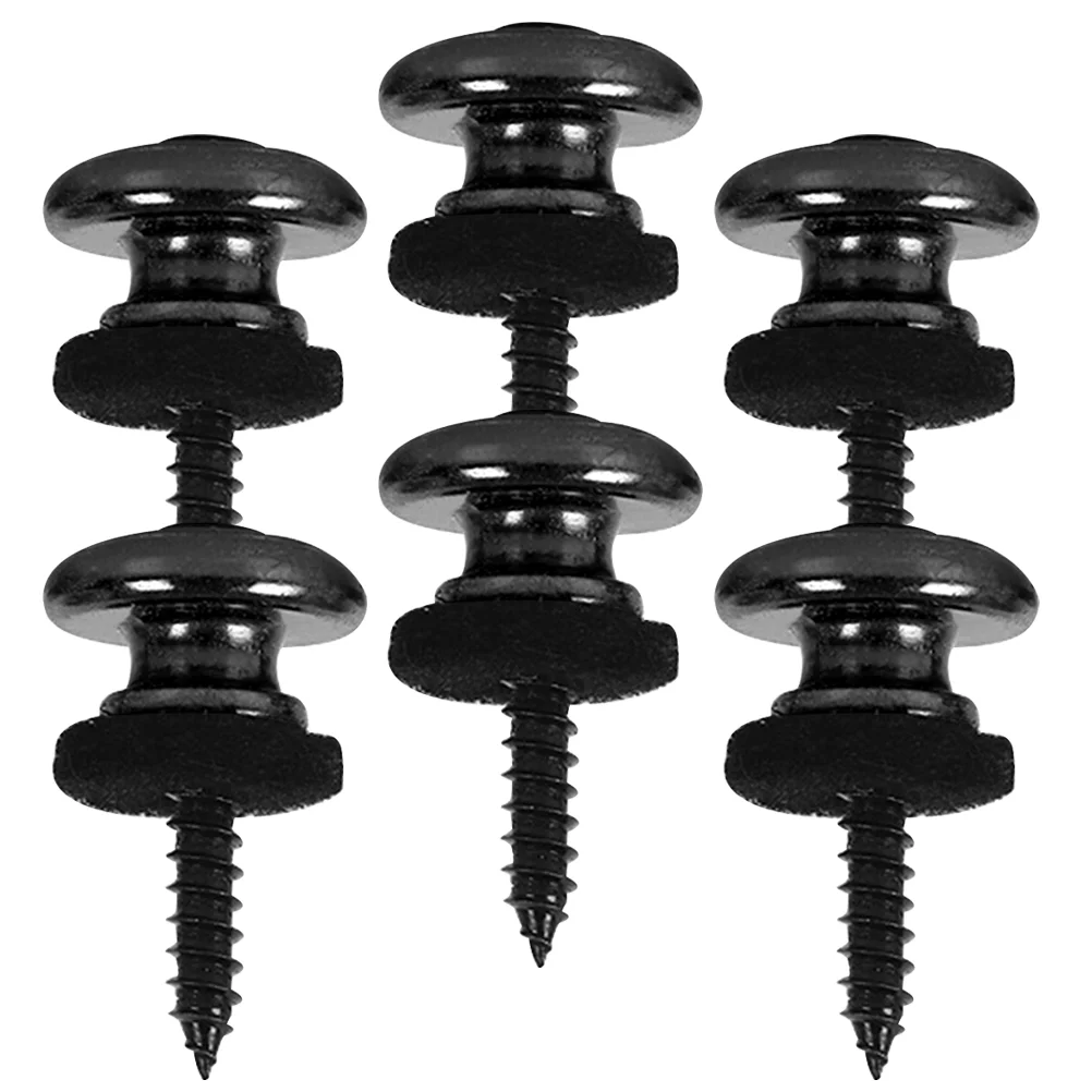 

Strap Locks Black Buckle Electric Guitar Buttons Mushroom Shape Metal Anti Falling Pegs Bass Straps Guitar Accessories