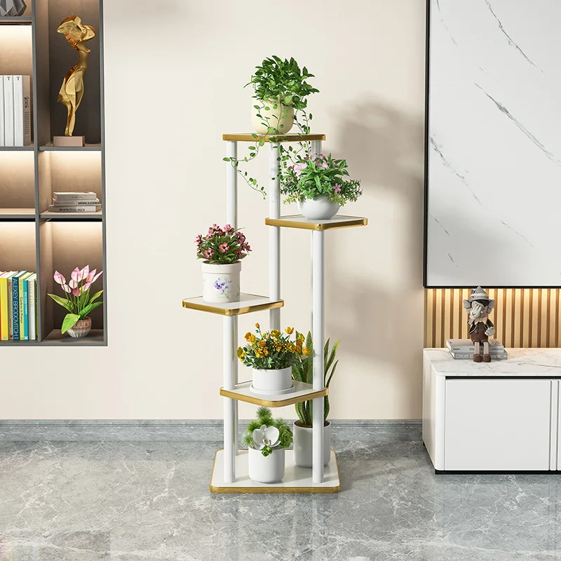 

New product flower rack, living room floor-to-ceiling indoor light luxury solid wood rack, potted plant flower rack next