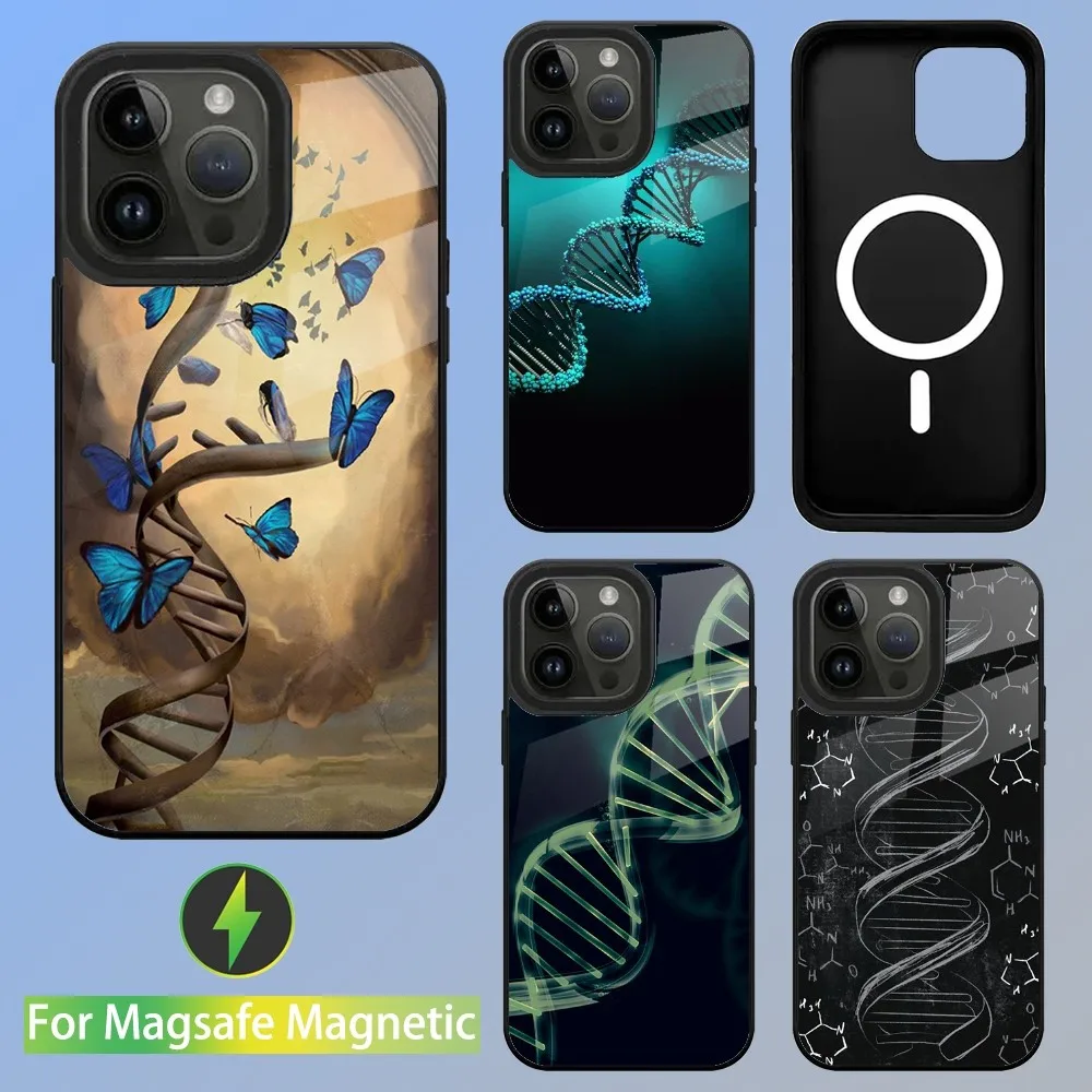 

Science DNA Biology Phone Case For iPhone 15,14,13,12,11,Plus,Pro,Max Mini Magsafe Magnetic Wireless Charging