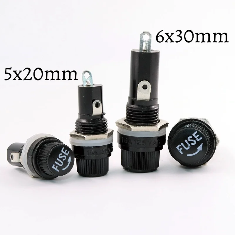 5pcs fuse holder 5x20mm 6*30MM fuse base 10A 250V New accessories