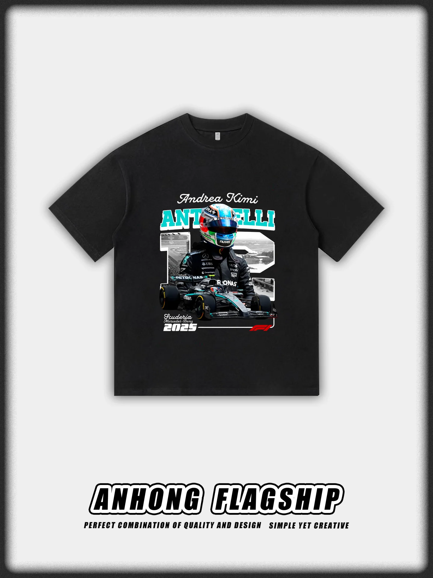 ピュアコットン-f-フォーミュラワン-レーシングカー-ドライバー-アメリカンスタイル-ダイレクトプリント-半袖-tシャツ-メンズ-カジュアル-通気性-夏用トップス
