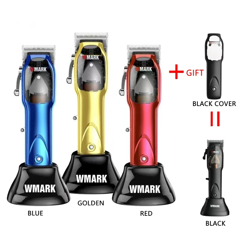 

WMARK NG-9002 9000RPM Professioal Men's Haircut Machine with Seat Charger Hair Trimmer Machine Transparent Machine Hair Clipper