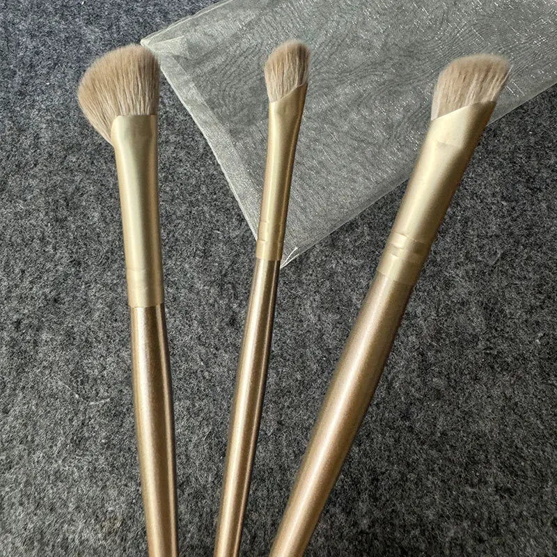 3 pçs pincéis de contorno de nariz- cerdas macias para destacar sombreamento e mistura pincel de maquiagem profissional para esculpir rosto preciso
