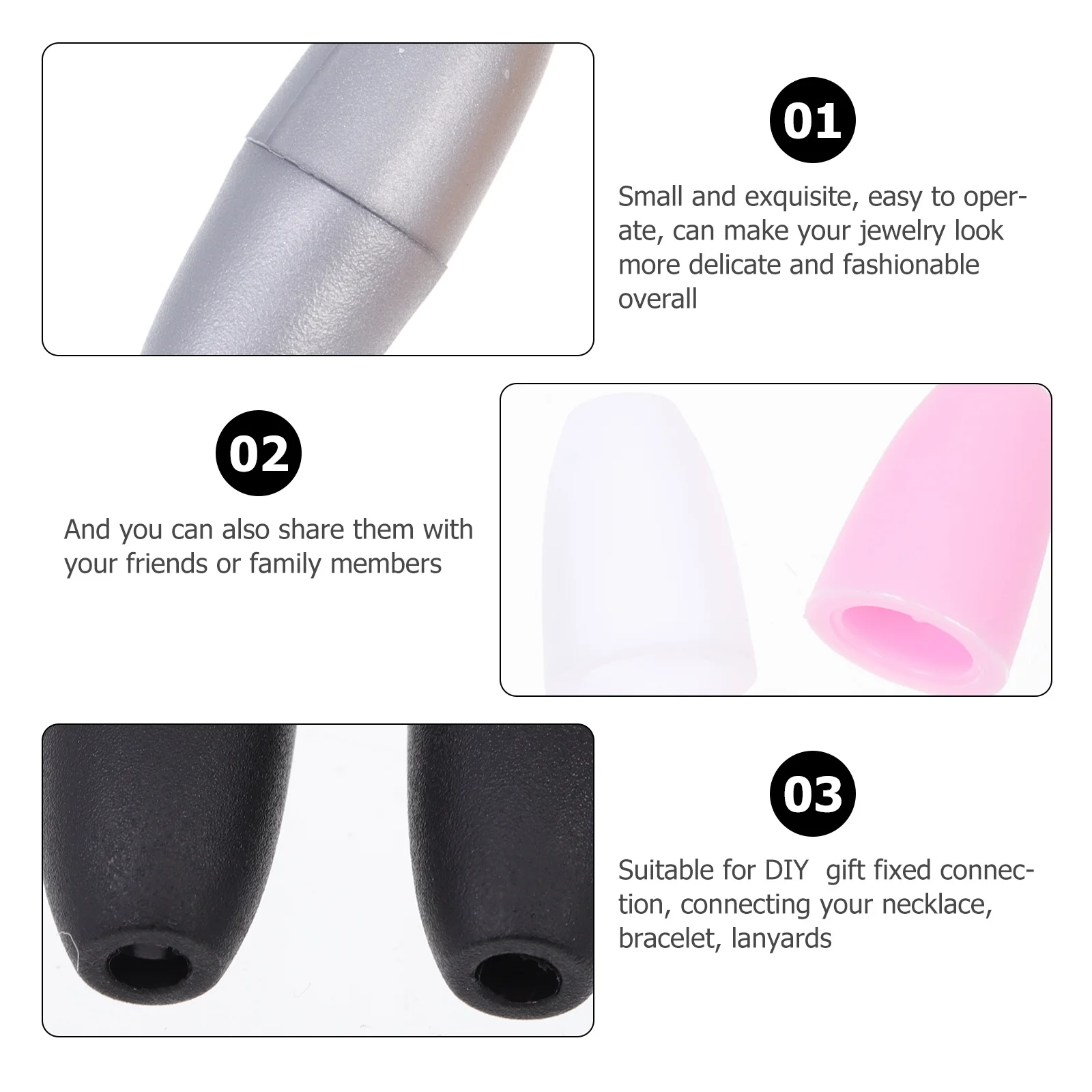 

50Pcs Plastic Safety Clasps Breakaway Barrel Connectors DIY Jewelry Lanyard Necklace Bracelets Accessories Clasps Beads