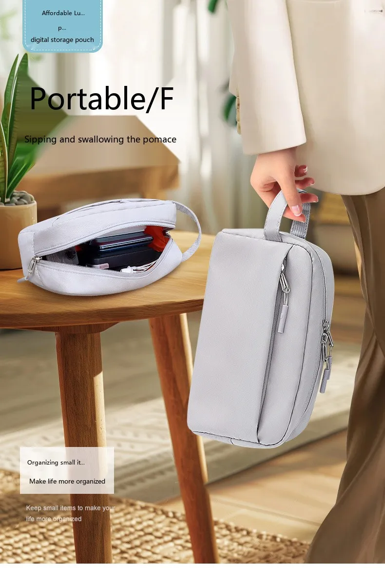 Digitale Gadget-Aufbewahrungstasche Leichter Kabel-Organizer für Powerbank und USB-Ladegerät – Detail 1