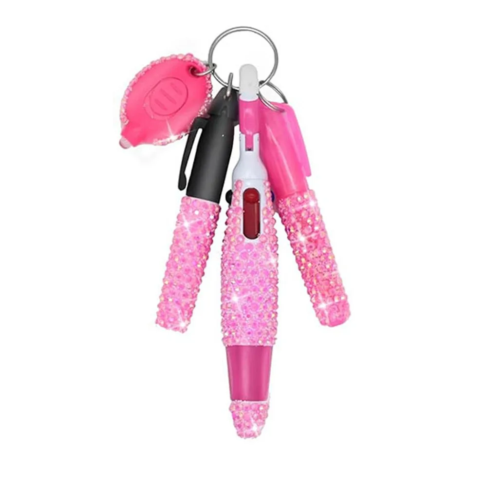 

Fashion Retractable Bling Nurse Set Rotatable Keychain Nurse Pen Pack Portable Nurse Badge Clip