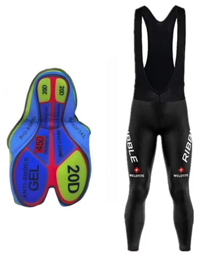 

Autumn Tights Trousers Bike MTB Pants with 19D Gel Men's Cycling Long Pants With Bib MTB Bicycle Cycle Padded Gel Pad