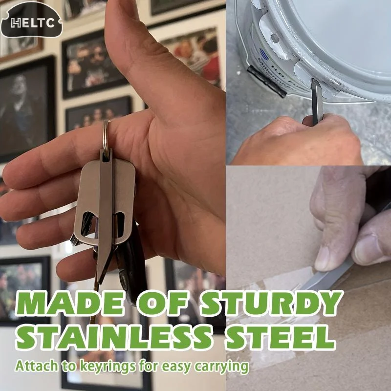 1個 EDC ステンレス鋼製 プライバー ヘビーデューティー ミニキーホルダー プライバー マイティ ポータブル マルチツール ドライバー 栓抜き & ボックスオープナー
