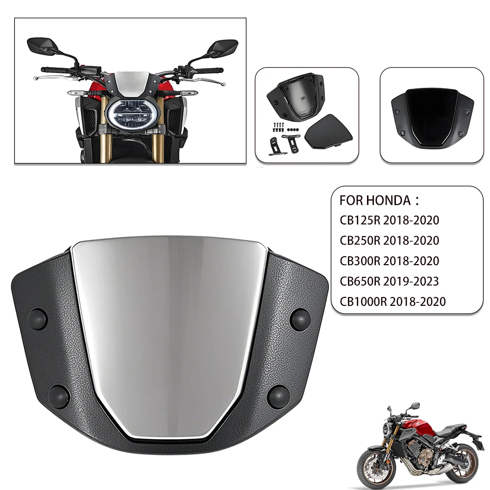 Suitable for Honda CB650R CB1000R, compatible with 2018-2023 motorcycle windshields, front wind deflectors,