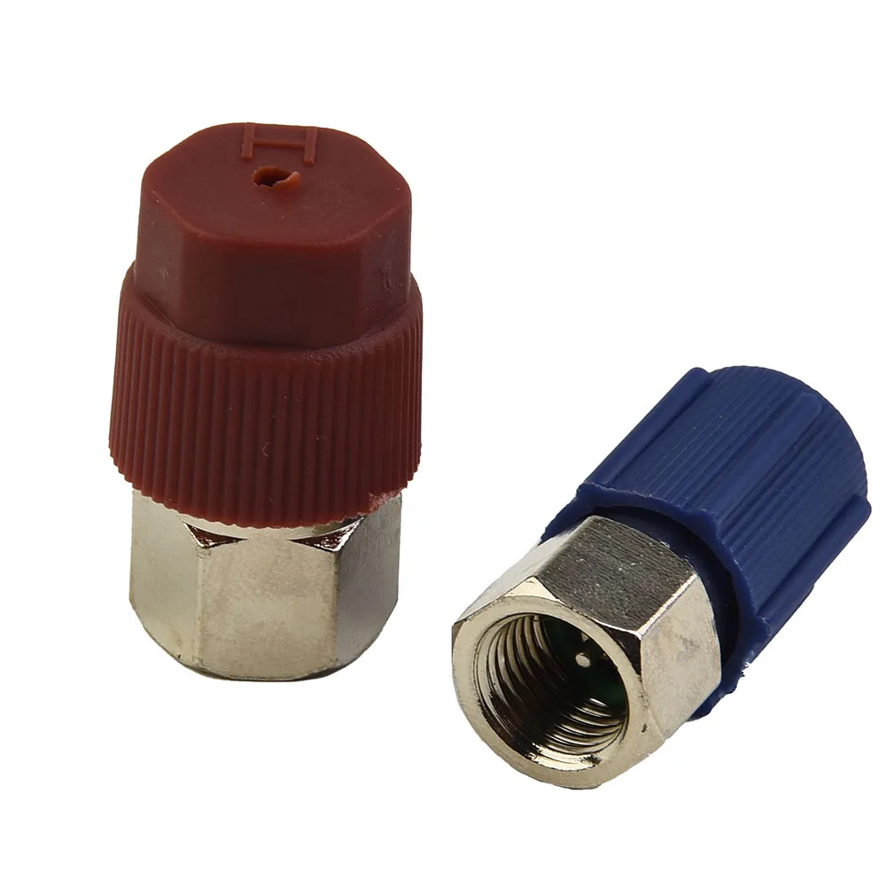 Quick Disconnect A/C Charging Port Adapter R12 To R134A 1/4 SAE Quick Coupler Air Condition High & Low Pressure