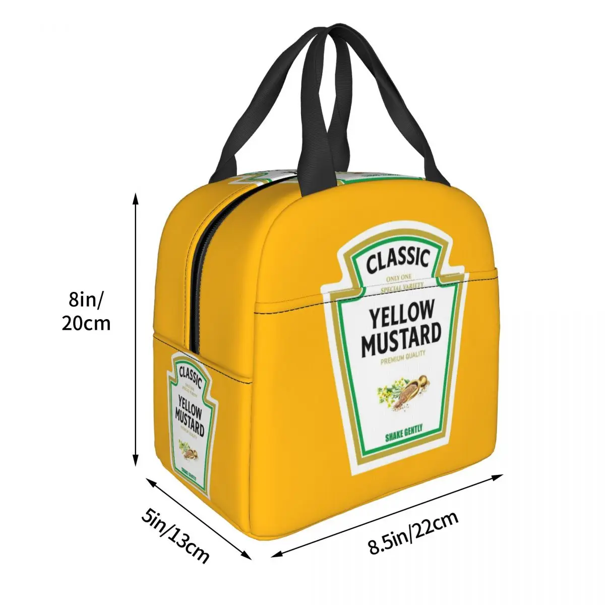 Mustard Mayo Ketchup Lunch Bags Insulated Bento Box Lunch Tote Resuable Picnic Bags Thermal Bag for Woman Girl Office