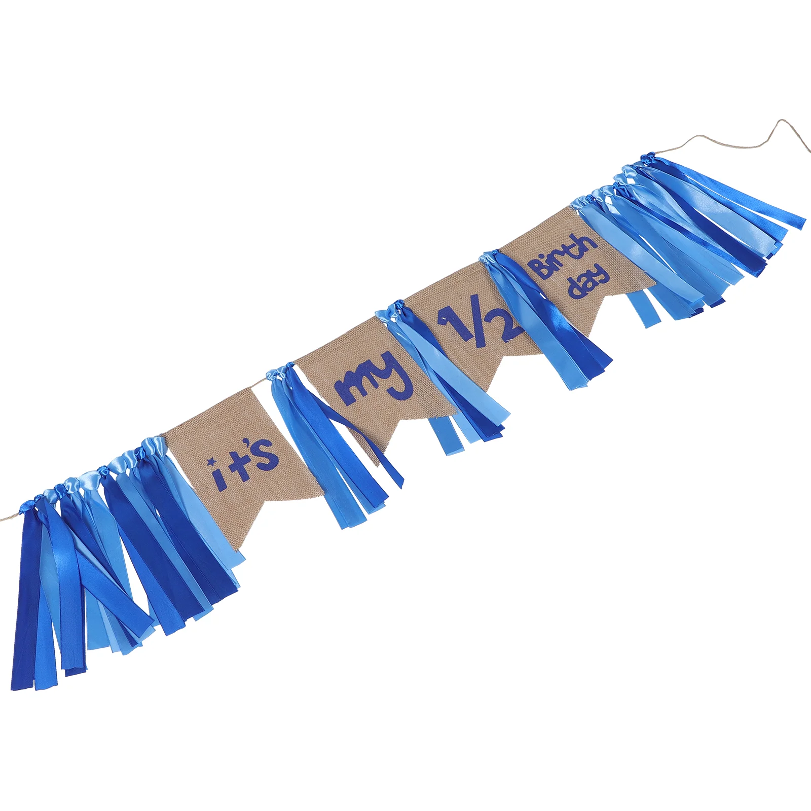 

Linen Cloth Strips Birthday Decoration Flag 1 Chair Banner Party Favors Soft Reusable Safe Material Exquisite