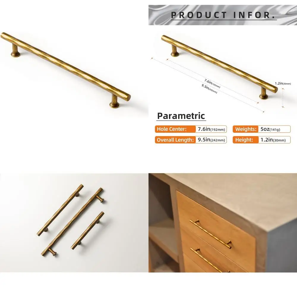 

Антикварные латунные ручки шкафа 7,56 (192 мм), от центра, кухонная фурнитура из 6 предметов из цинкового сплава, винтажные латунные ручки в стиле ретро
