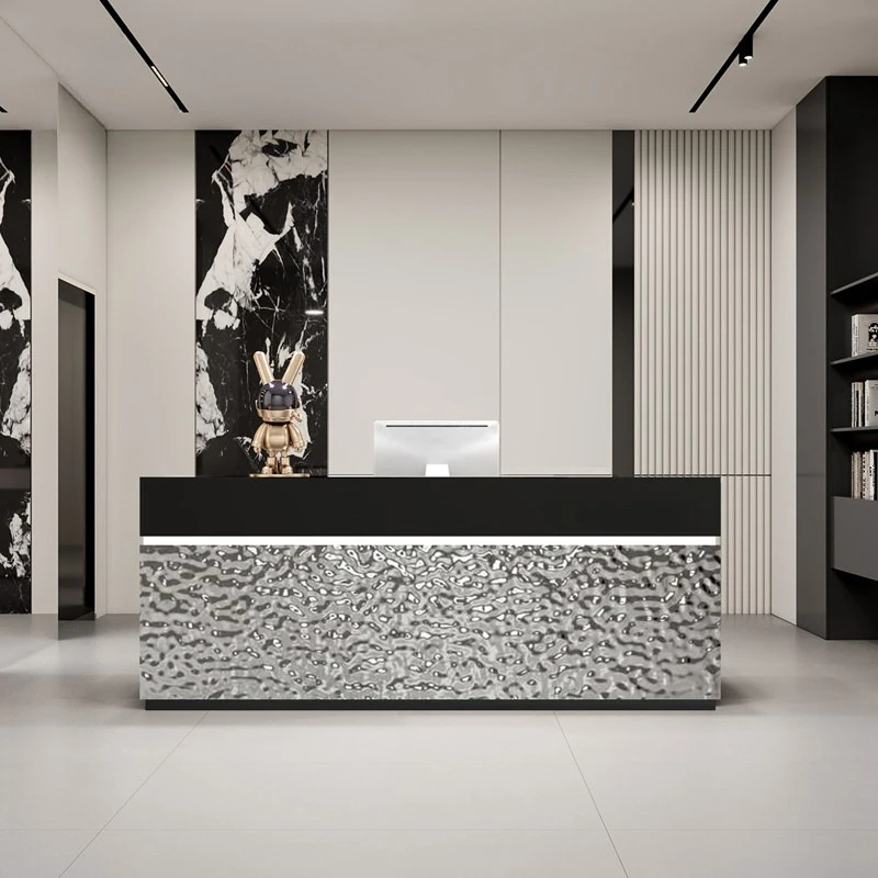 stainless steel reception counter barber shop simple small cash counter clothing store mostrador recepción office furniture