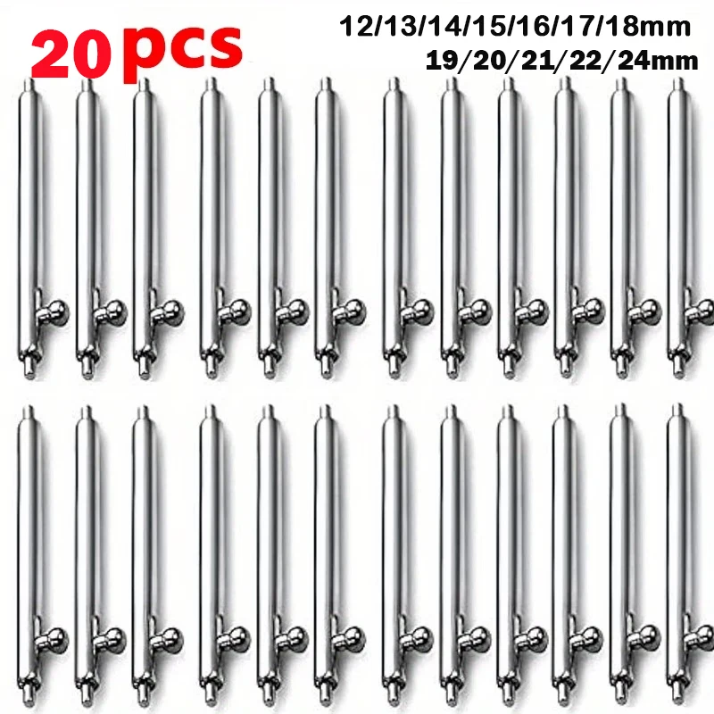 20pcs Quick Release Pins 1.5mm/ 1.8mm Diameter Watchband Pin for Smart Watch 18mm 20mm 22mm Strap Spring Bar Band Accessories