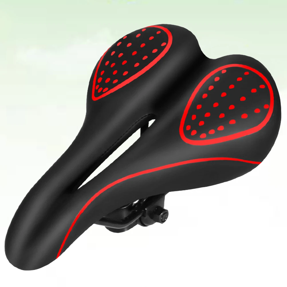 

Silicon Bike Saddle Comfortable Durable Seat Spring Suspension Cycling Outdoor Thickened Shockproof Red Black Saddle Seat