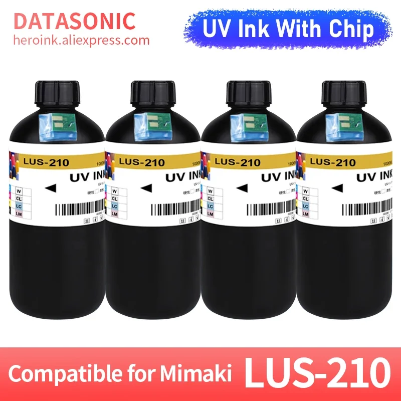 1L / 1000ML Replace Ink UV Ink Compatible for Mimaki LUS-210 UV Ink For Mimaki UJV100-160 with chips