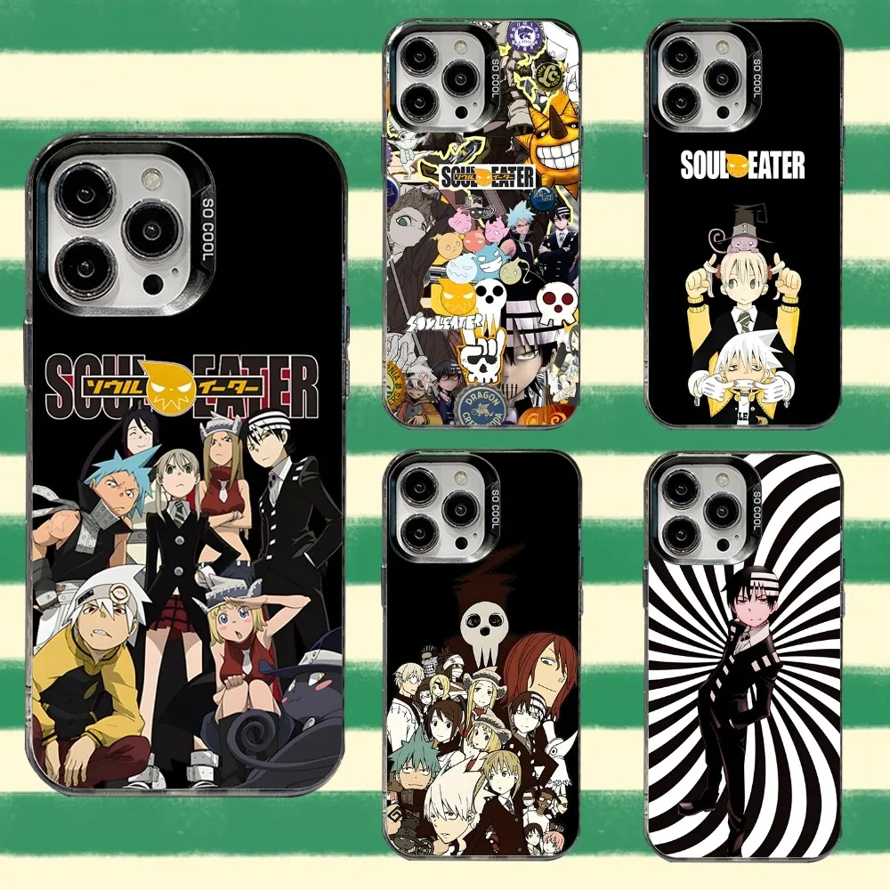 

Anime S-Soul Eater Phone Case For iPhone 16,15,14,13,12,11,8,7,Pro,Max,Plus,Mini,XS,SE Anti Fall Black Matte Hard