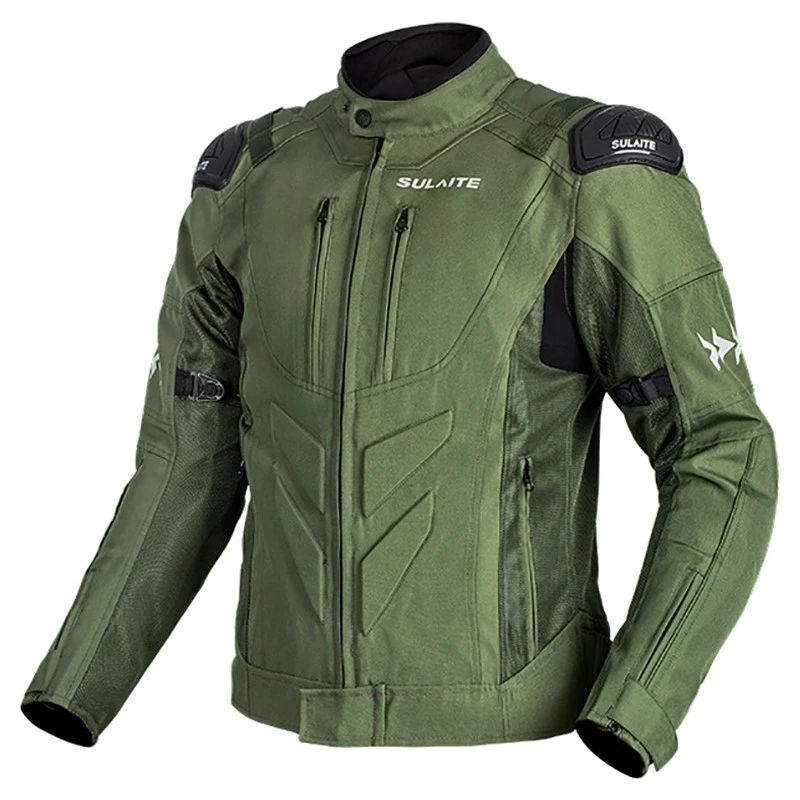 Breathable Motorcycle Jacket Men Women Summer Racing Jacket Reflective Built In CE Detachable Protective Gear Motocross Jacket