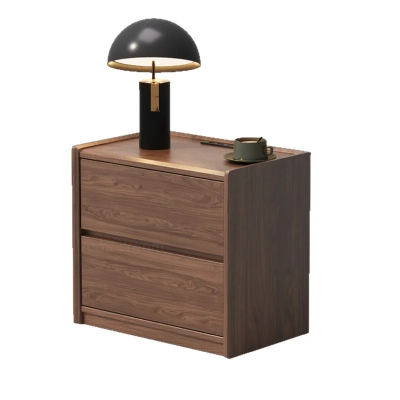 Bedside table Solid wood bedroom Home with lock Bedside table Multifunctional simple smart storage cabinet Safe integrated