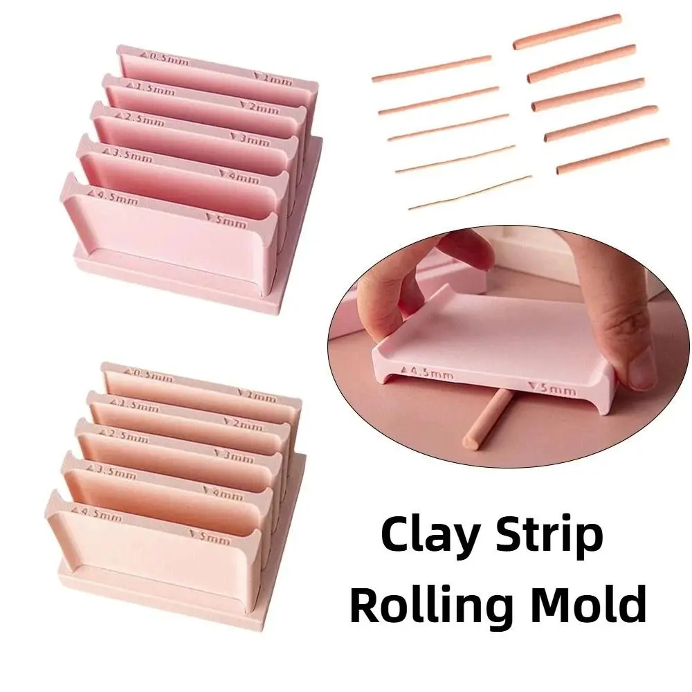 Diameter 0.5-5 mm Clay Strip Rolling Mold 5 Sizes Precise Control Polymer Clay Tools String Roller Tool Rolling Mud Stick Guide