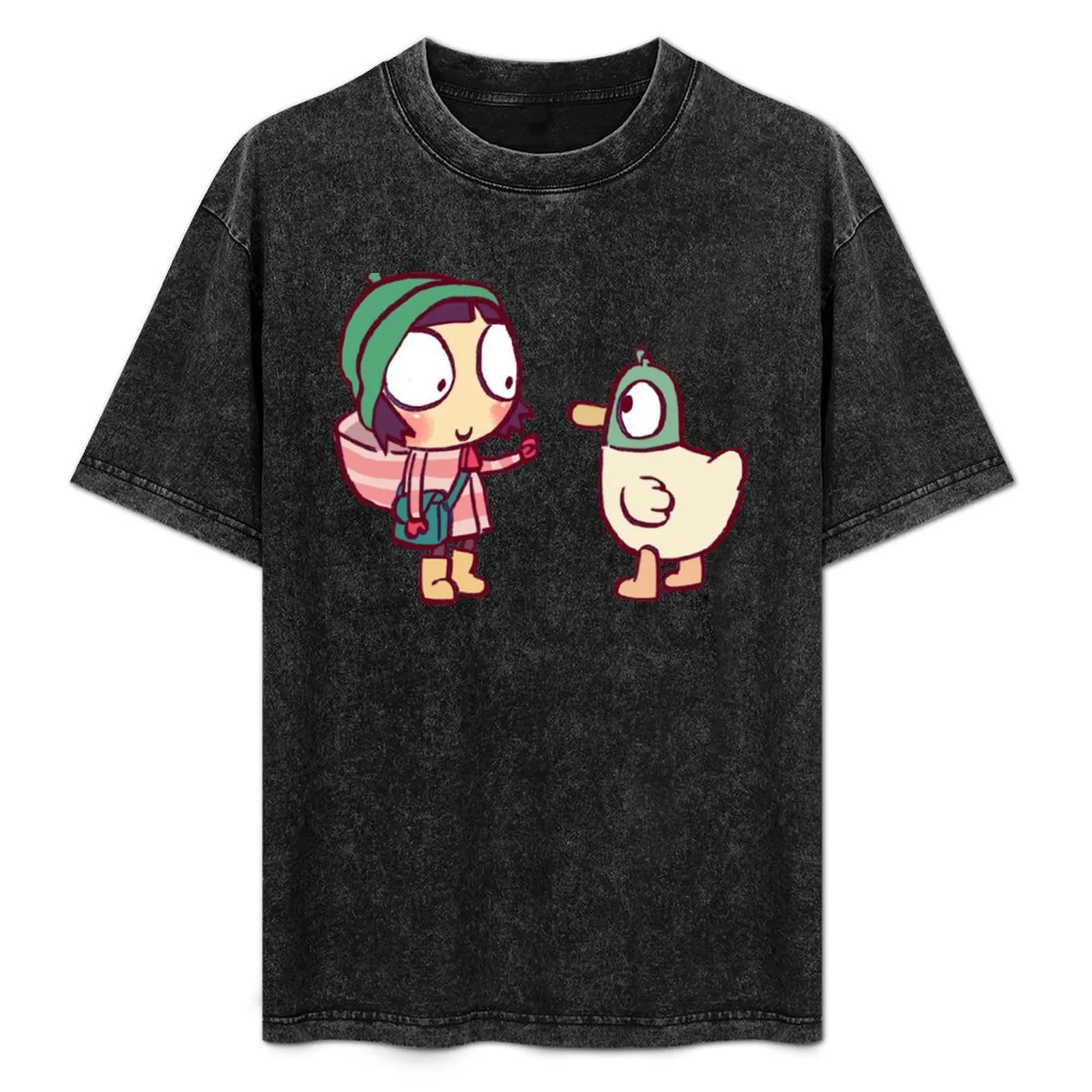 

I draw sarah and duck #4 / children's cartoon T-Shirt Creative Graphic Tee Shirt