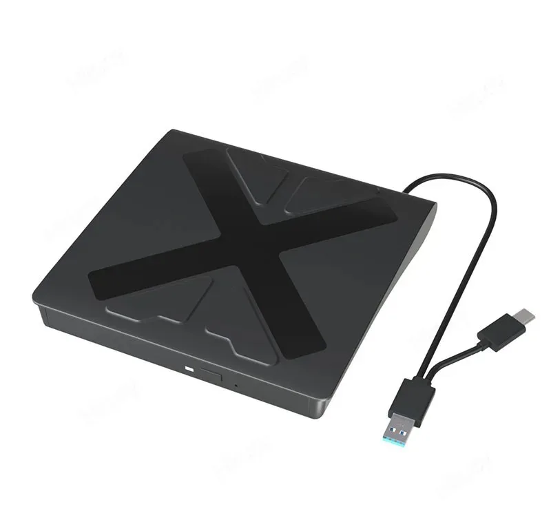 USB 3.0 Type-c Bluray External DVD RW Optical Drive 2 in 1 Interface Slim DVD CD Writer Burner Reader Player PC Desktop