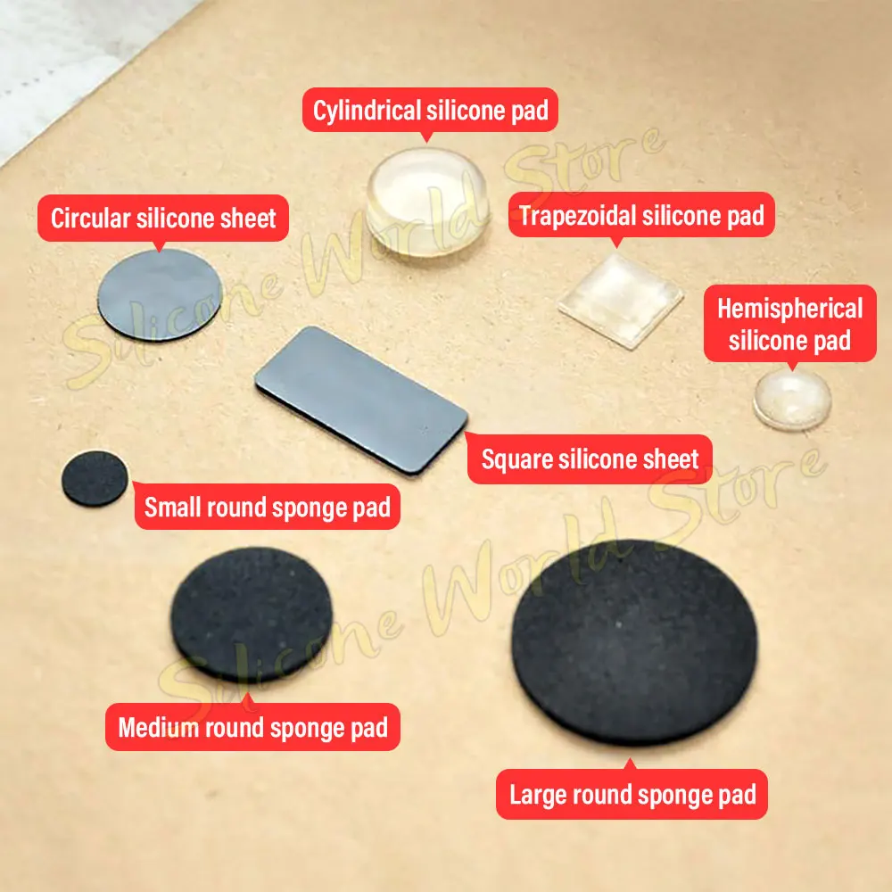 SW 자가 접착 실리콘 충돌 방지 패드 미끄럼 방지 스펀지 매트 도어 스토퍼 댐퍼 방음 가구 패드 쿠션