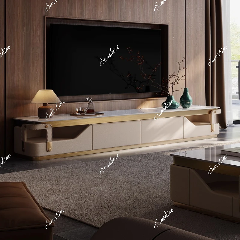 

Italian minimalist villa living room home storage storage integrated floor cabinet