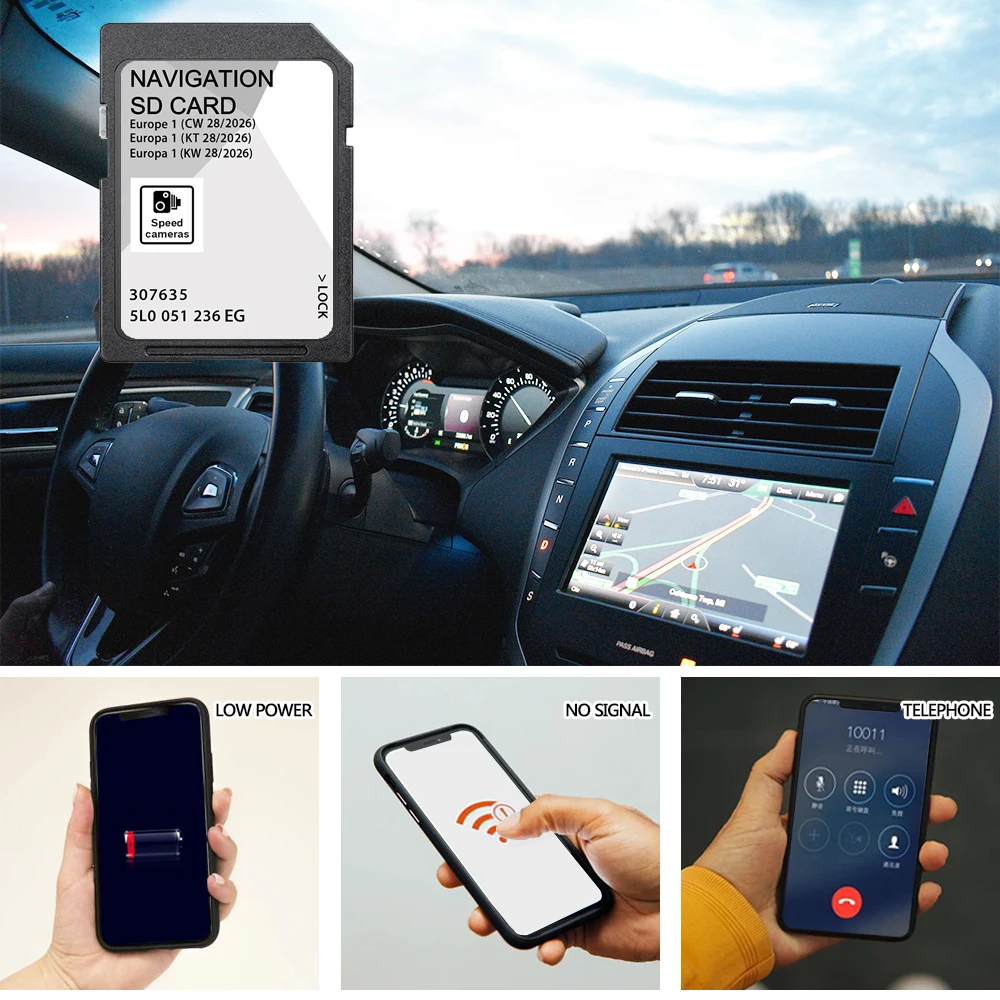 Navigation SD Card for Skoda Karoq 2017 2018 2019 2020 Car Map Cover Europe England Romania Serbia Spain Sweden Switzerland