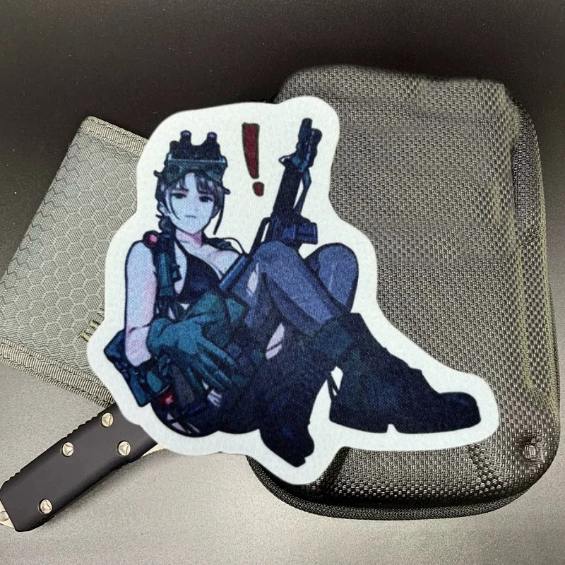 

Anime Patch Girl Morale Badge Printed Armband Hook Loop Tactical Military Patches Backpack Clothing Accessories Stickers