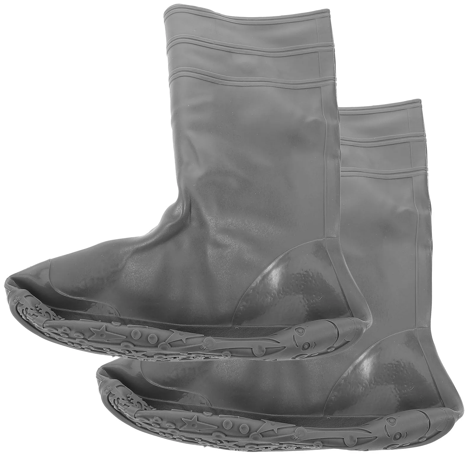 1 Pair Anti-Slip Thickened Rain Shoe Covers Waterproof Wear-Resistant Overshoes For Adults Size 40/41 Outdoor Cycling Hiking