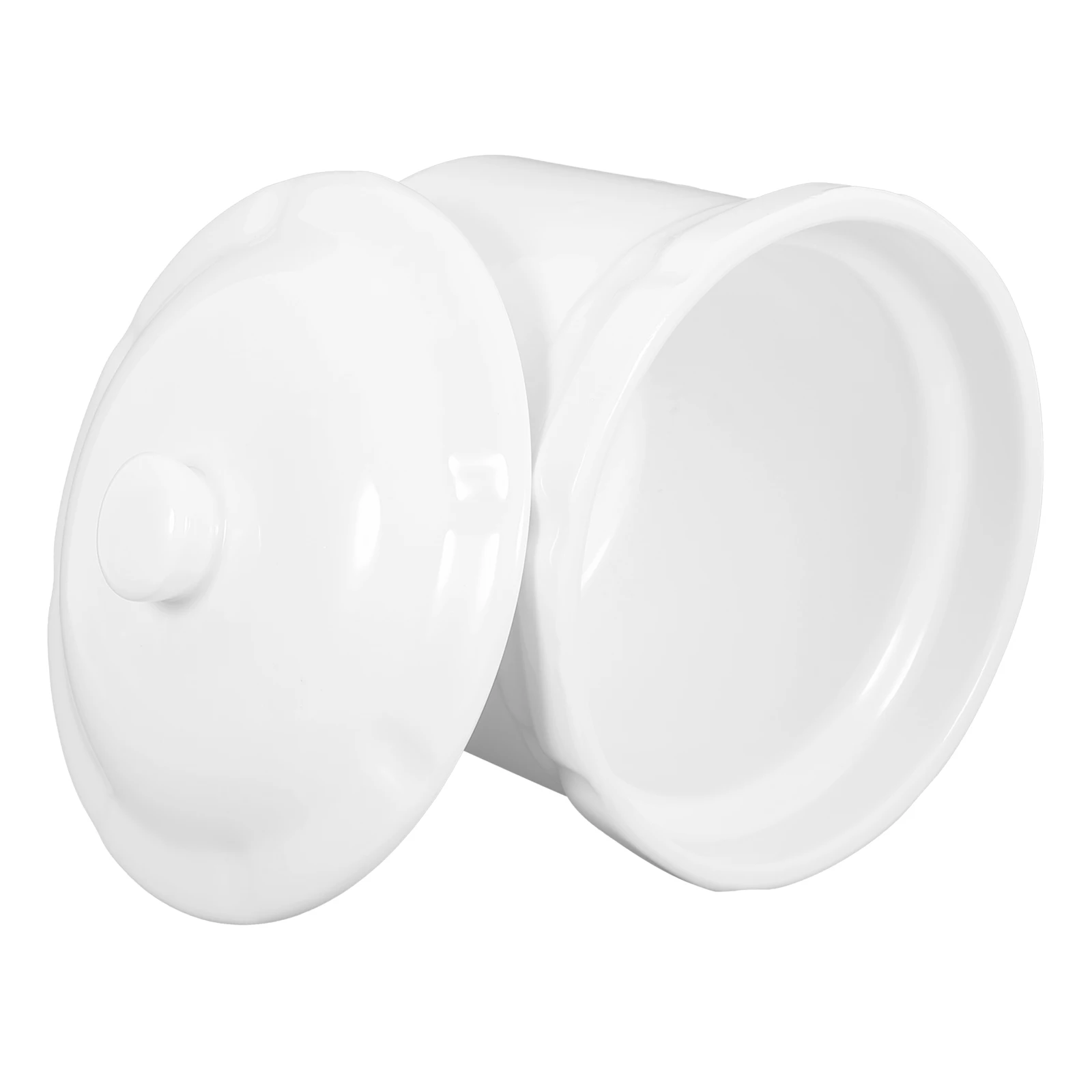 

Ceramic Stew Bowl Soup Pot with Lid Non Slip Base Practical Smooth Surface Easy Clean Kitchen Supply Soup Pot