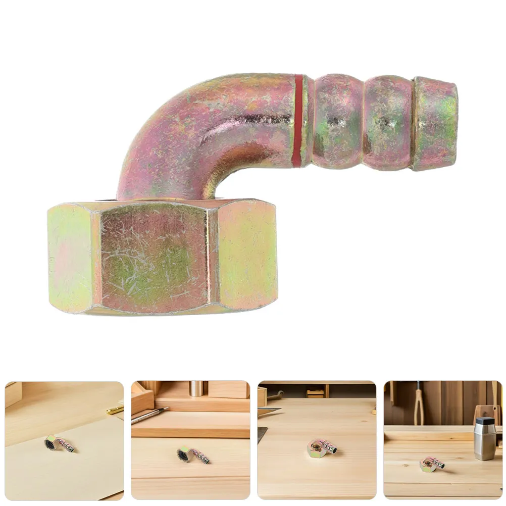 2Pcs Gas Stove Elbow Connector Universal 4-Point Internal Thread Stove Fitting for Tight Spaces High-Density Metal Gas Pipe