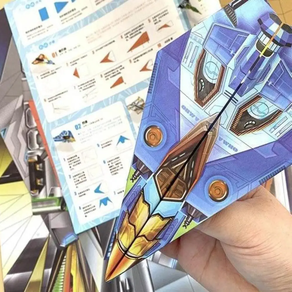 

Paper Handmade Airplane Origami Montessori Folding Airplane Origami Set Art Learning Cartoon Versatile Paper Aircraft Toy