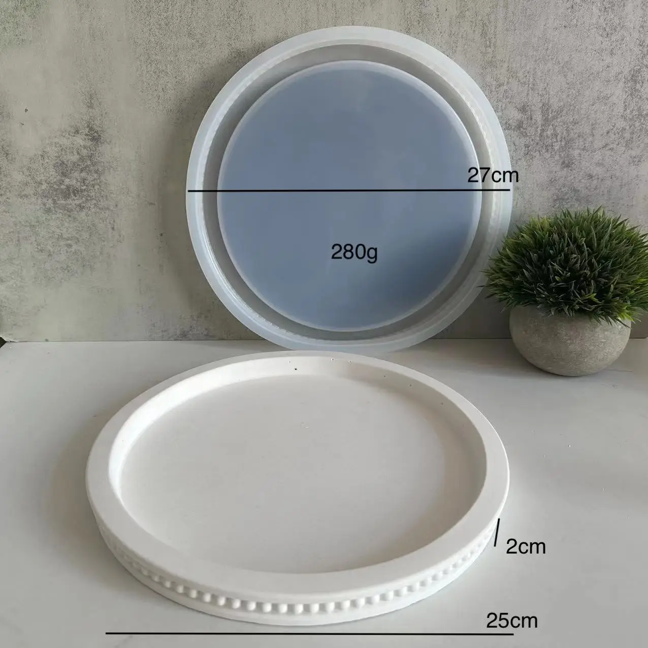 Large Round Plates Candle Trays Silicone Molds DIY Gypsum Aromatherapy Resin Jewelry Oranments Decoration Mold Cement Molds