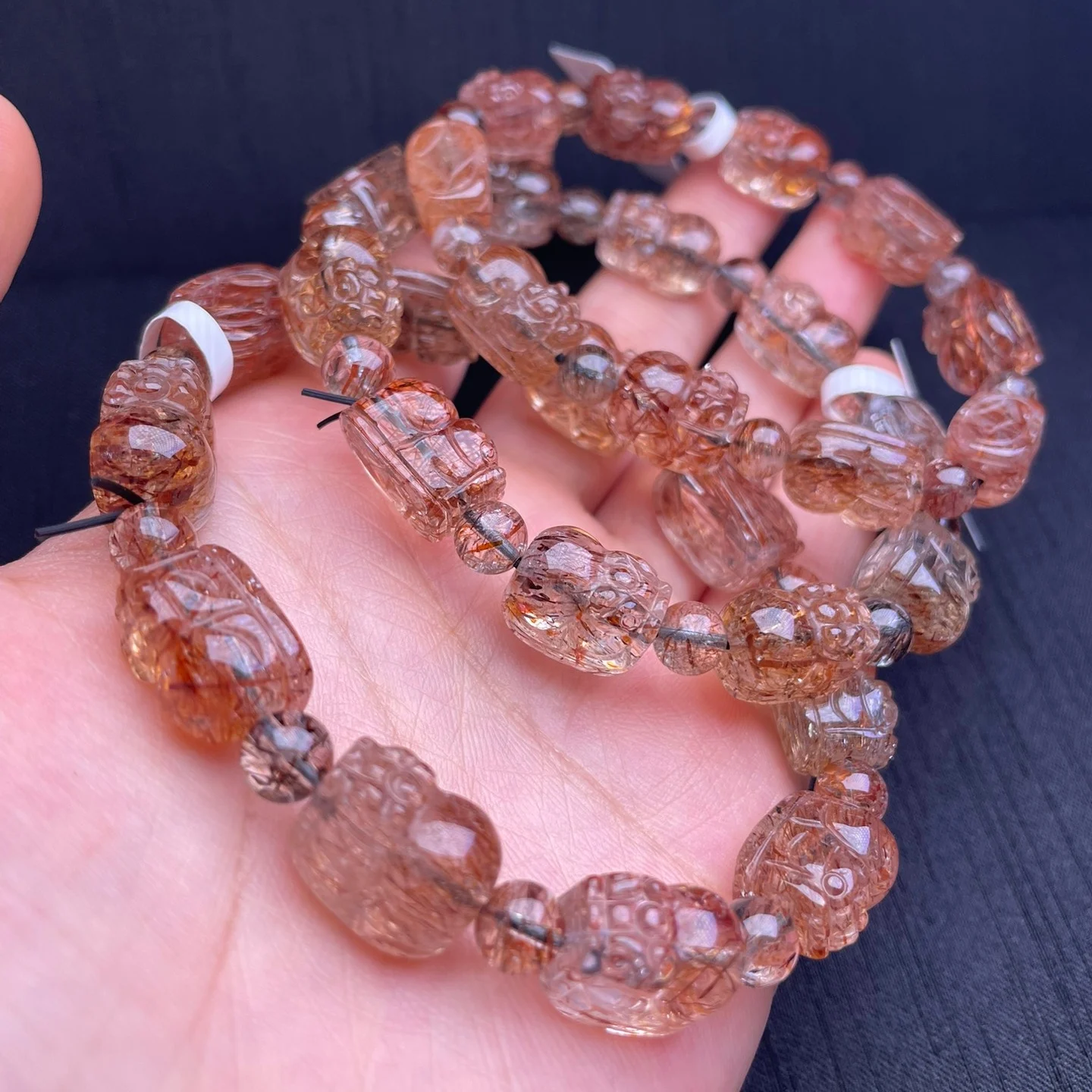 

1 шт. Fengbaowu натуральный черный золотой рутиловый кварцевый браслет Pixiu 9x14 мм мифические бусины в виде животных модные ювелирные изделия подарок для женщин и мужчин