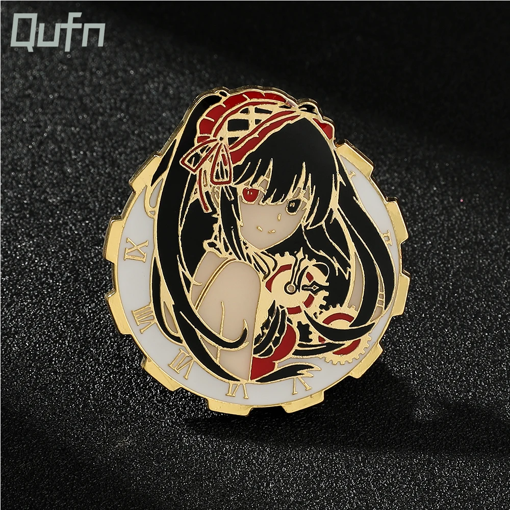 Anime Tokisaki Kurumi Character Brooch Enamel Enamel Pin Girl Badge Witch Metal Brooch Diy Decoration Props Jewelry Accessories