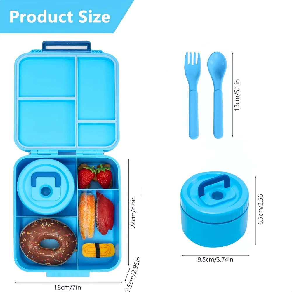 Children's Lunch Box Portable Lunchbox Microwave Oven Bento Box Leakproof Food Container for Back To School Kitchen