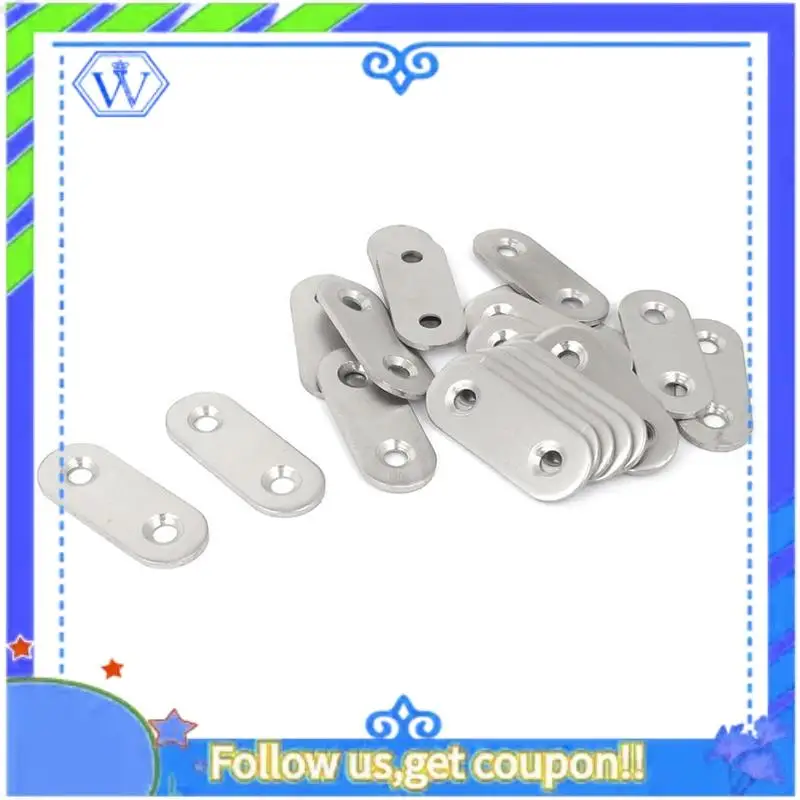 

A55P-Stainless Steel Flat Bracket Straight Mending Fixing Plates 40Mm 200Pcs