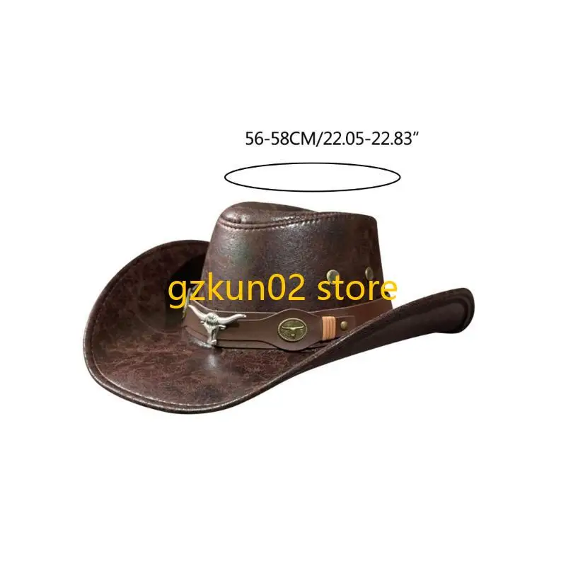 KXRB Western Cowboyhoed Klinknagel Jazzs Meisje Kostuum Cosplay Cap Ornament Huishouden