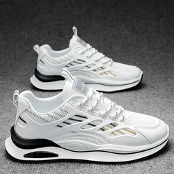 Chaussures de sport légères pour hommes, résistantes à l'usure, anti-ald, décontractées, blanches, course à pied, dernière mode, 2024