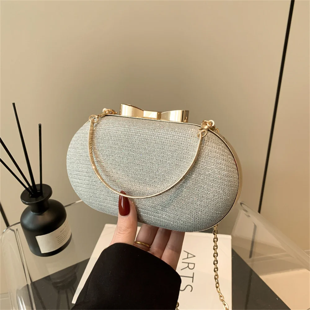 Luxury Evening Handbag Women Top Handle Glitter Clutch Ladies Wedding Dinner Dressed Diamond Party Gold Chain Shoulder Bag Bolsa