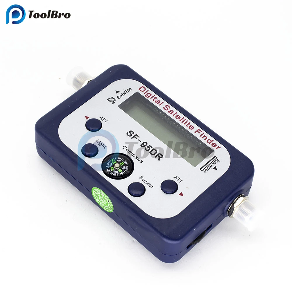Imagem -02 - Led Digital Satellite Finder Receptor Satlink Satfinder Sinal Receptor Satfinder Medidor com Bússola Buzzer Luz Sf-95dr