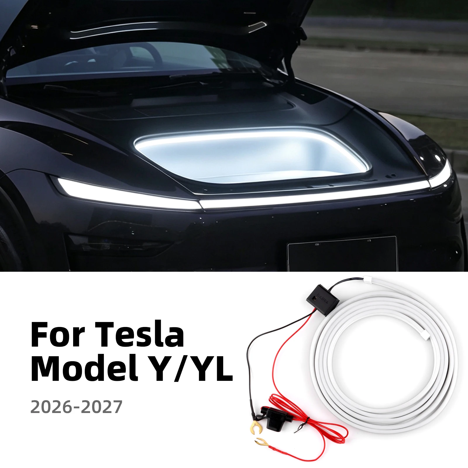 For Tesla Model YL 2026 2027 2028 Magnetic Induction Switch Trim LED Strip Lamp Dynamic Flowing Rear Trunk Light Car Accessories