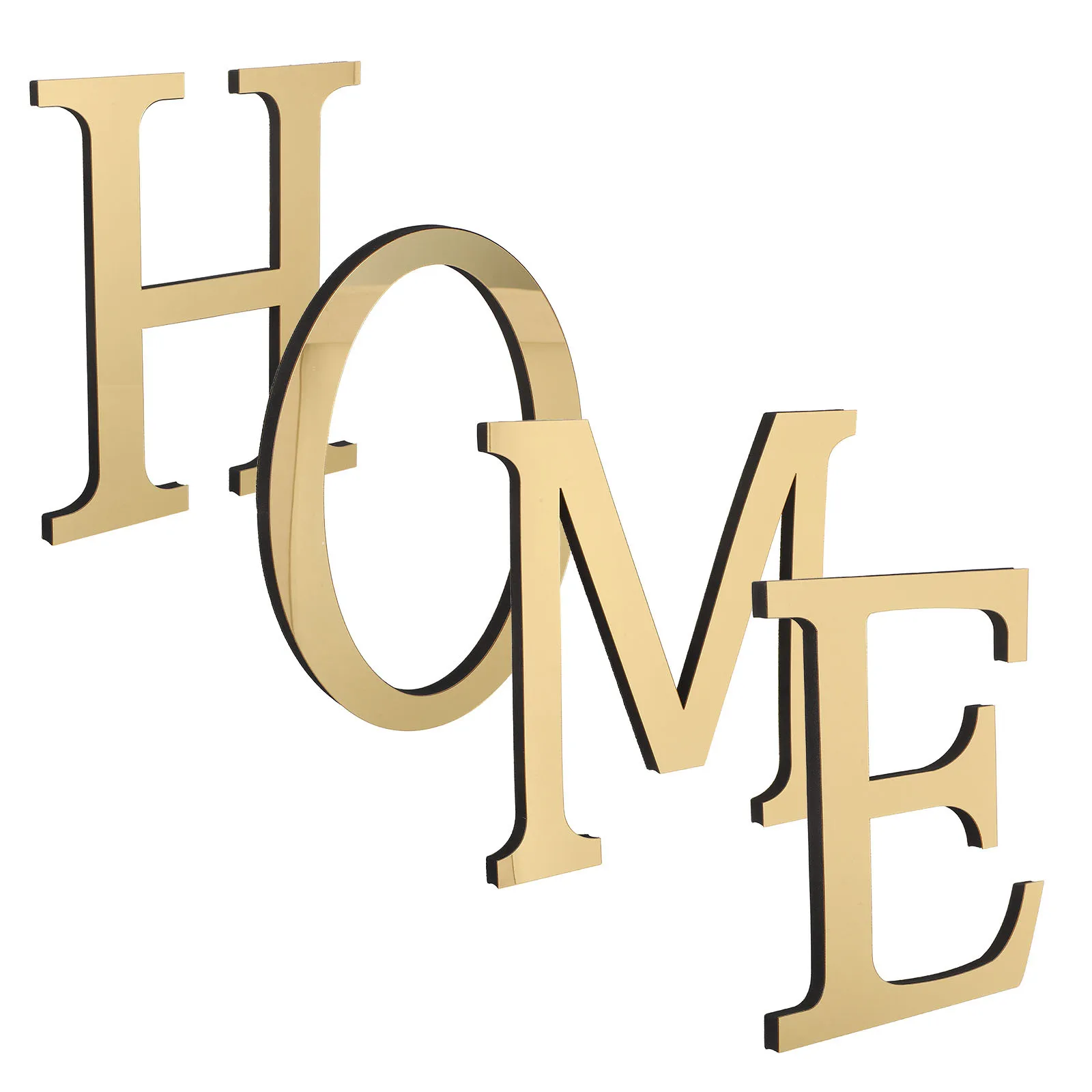 

1Set Light Gold Acrylic Mirror Wall Sticker 3D Reflective Peel Stick Alphabet Letters Removable Home Decor Wall Mirror Decal