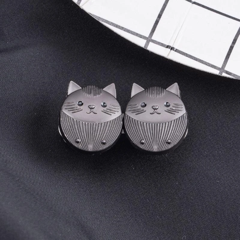 

652F 4 Pairs Jeans Button Pins Lovely Cats Jeans Waist Buckles Trousers Waist Tightener No Sewing Required for Dresses Jeans