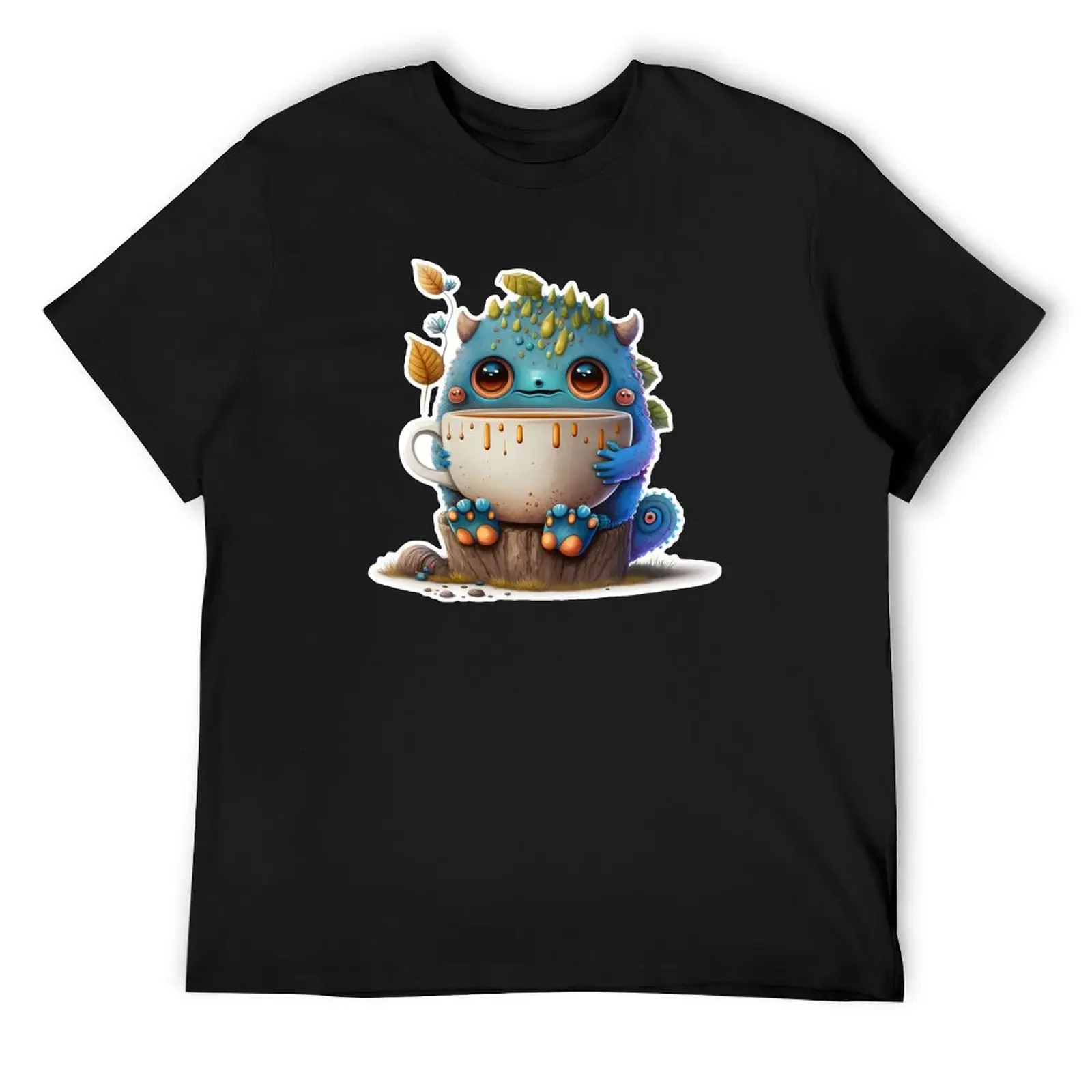 

Cute Cute Creature with Hot Chocolate #2 T-Shirt new edition vintage t shirts sweat summer top Men's cotton t-shirt